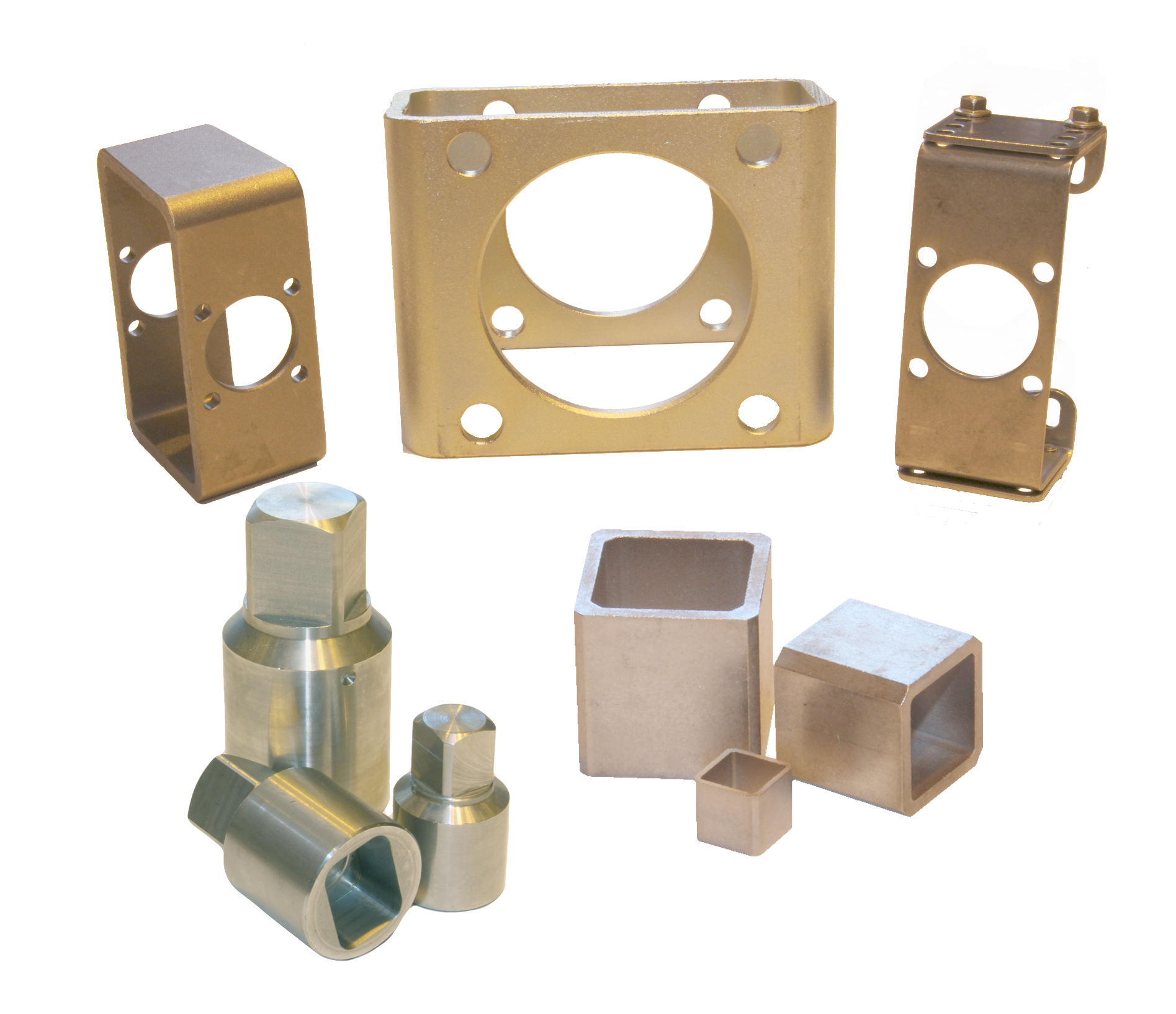 OVERGANG/ADAPTER, BRAKETT & FIRKANTHYLSER